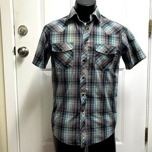 coastal mens western style button shirt Small